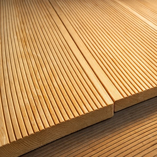 Доска террасная лиственница вельвет 45*90*5000, сорт Оптима (0,45м2)